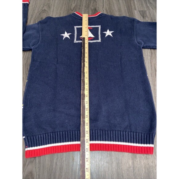 Vintage 1980s Essential Elements Nautical Blue Sweater Unisex Size Small - Picture 13 of 13